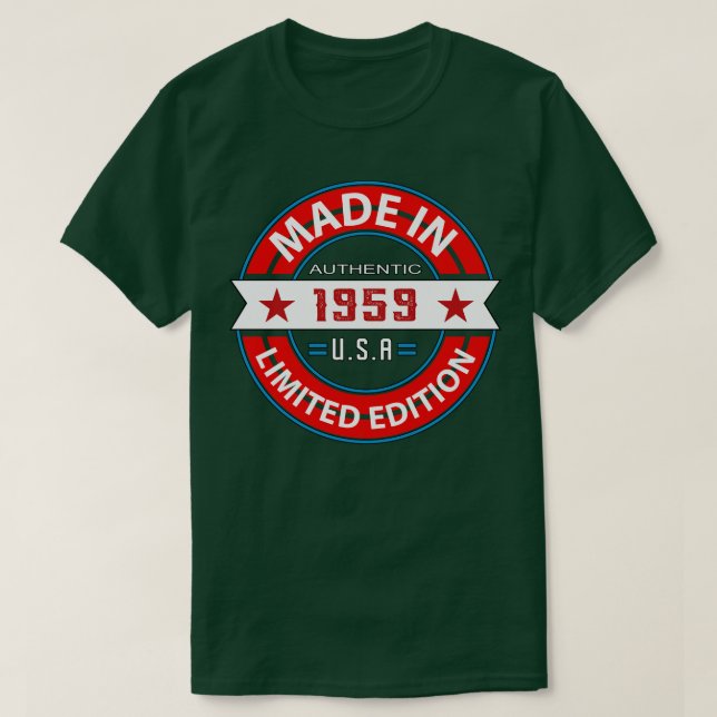Camiseta 1959 64 Anos (Frente do Design)