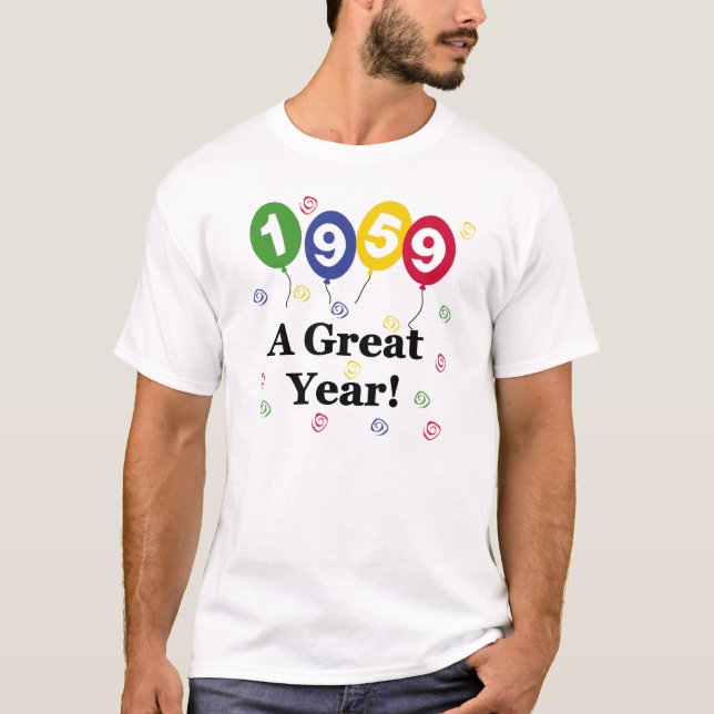 Camiseta 1959 um aniversário do grande ano (Frente)