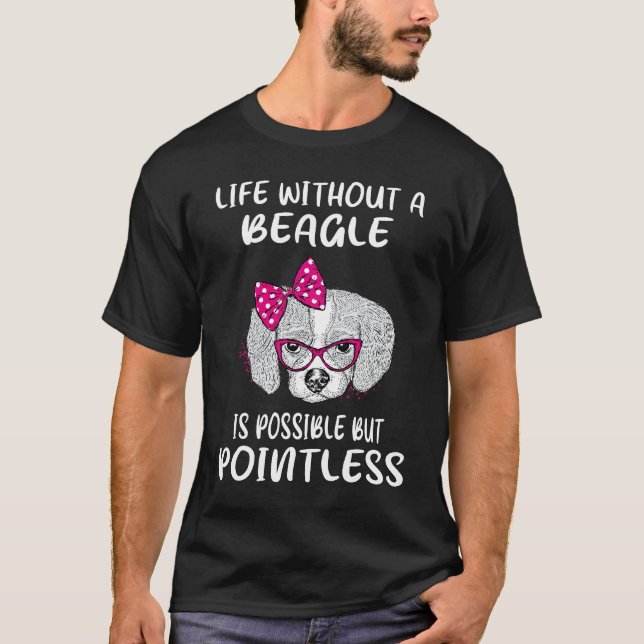 Camiseta 195 Vida Sem Um Beagle (Frente)