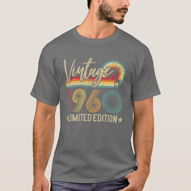 Camiseta 1960 61Ruas Aniversário Presente Retro Limited Edi (Frente)
