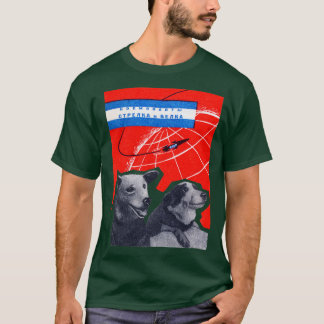 Camiseta 1960 Cães Espaciais Strelka e Belka