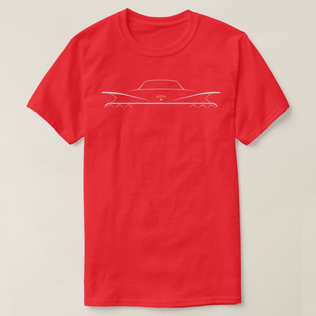 Camiseta 1960 Estêncil traseiro Impala branco (Frente do Design)