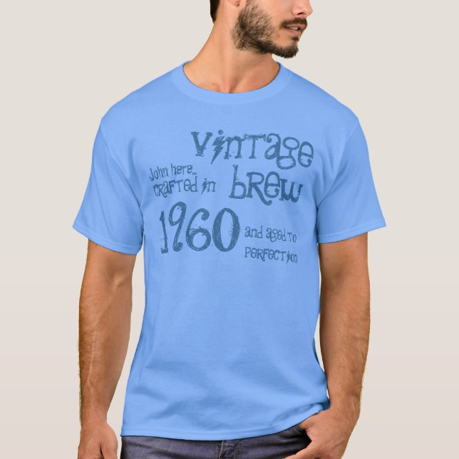 Camiseta 1960 sarja de Nimes azul V3 da fermentação do (Frente)
