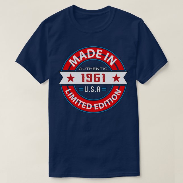 Camiseta 1961 62 Anos (Frente do Design)