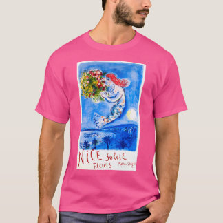 Camiseta 1962 Marc Chagall Nice Soleil Fleurs França Viagem