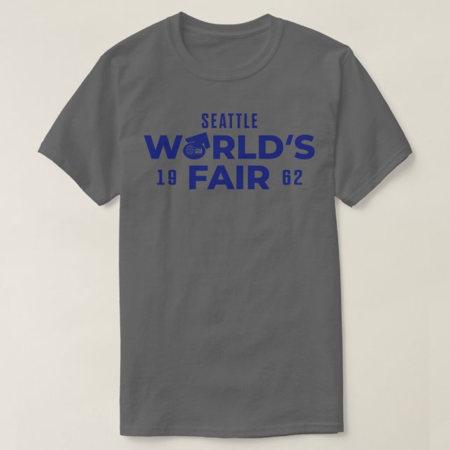 Camiseta 1962 Seattle Worlds Fair O Icon Blue (Frente do Design)