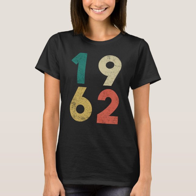 Camiseta 1962 Vintage Aniversário Retro (Frente)