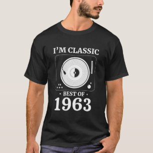 Camiseta 1963 Aniversário Do Vinil Lp Music Record Player V