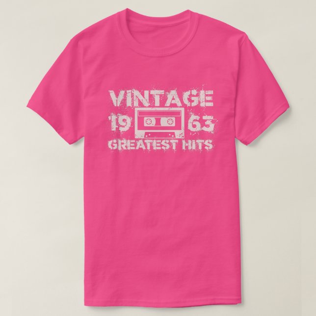 Camiseta 1963 Maiores Batimentos Brancos Vintage (Frente do Design)