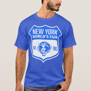 Camiseta 196465 New York World Fair Retro Shield Blue