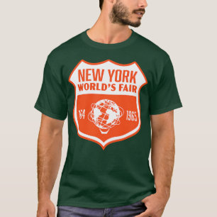 Camiseta 196465 New York World Fair Retro Shield White em