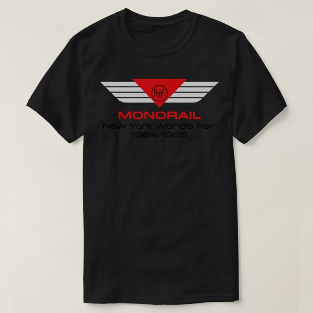 Camiseta 196465 World Fair New York AMF Monorail Wings Ful (Frente do Design)