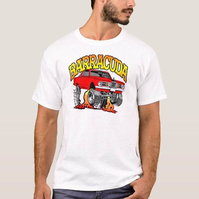Camiseta 1964 1965 1966 Plymouth Barracuda Muscle Car (Frente)