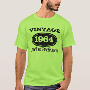 Camiseta 1964 Envelhecimento à perfeição   Vintage Birthday