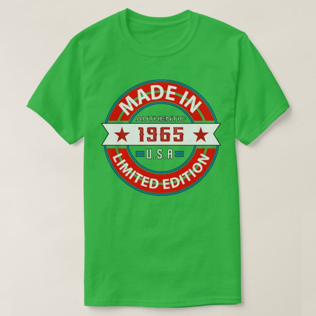 Camiseta 1965 58 Anos (Frente do Design)