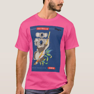 Camiseta 1965 Austrália Qantas Koalas Airline Advertising P