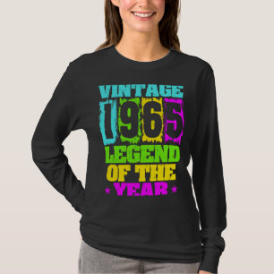 Camiseta 1965 Birthday Vintage 1965 E Nascer Em 1965