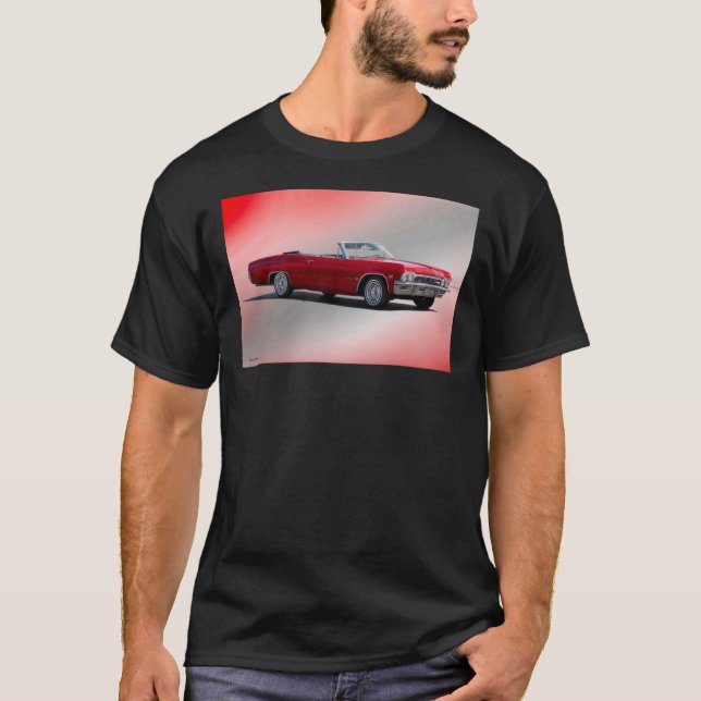 Camiseta 1965 Chevrolet 396 Impala Clássico Convertível T-S (Frente)
