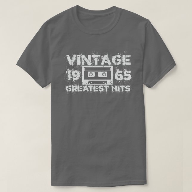 Camiseta 1965 Maiores Sucessos Vintage Branco (Frente do Design)