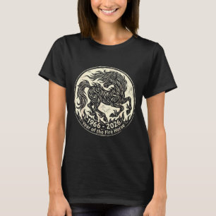 Camiseta 1966 2026 Ano do Cavalo de Fogo do Zodíaco Chinês