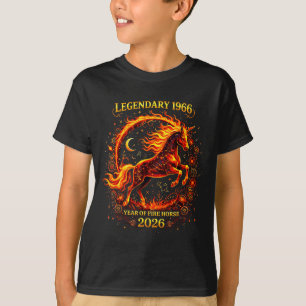Camiseta 1966 Ano Cavalo de Fogo 60º Design