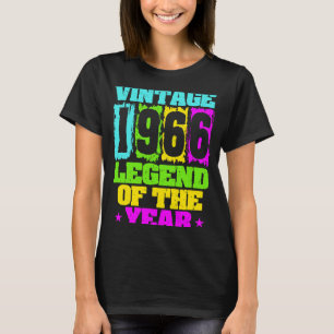 Camiseta 1966 Birthday Vintage 1966 E Nascer Em 1966