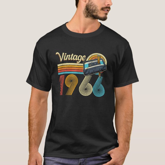 Camiseta 1966 Feito em 1966 Design Para Presente de 60 Anos (Frente)