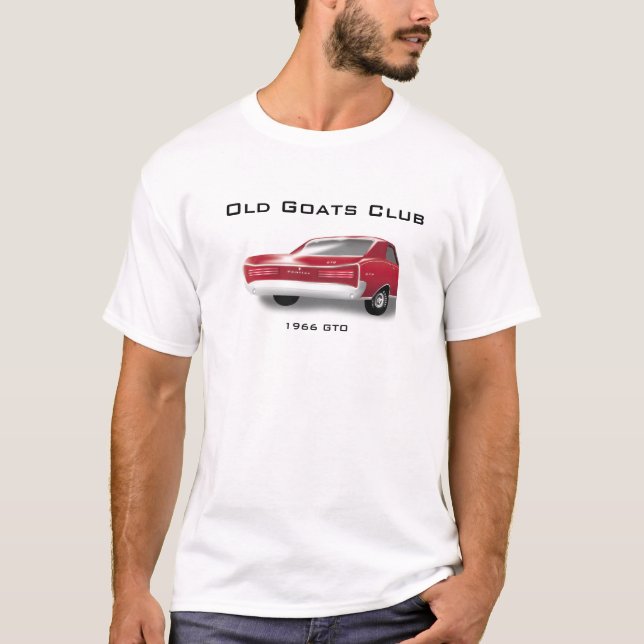 Camiseta 1966 GTO T-shiirt com "o clube velho das cabras " (Frente)