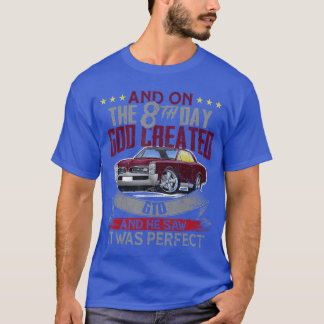 Camiseta 1967 67 GTO Carro Clássico Carro Musculoso Antigo 