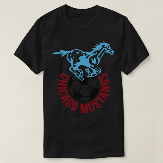 Camiseta 1967 Chicago Mustangs Vintage Soccer (Frente do Design)