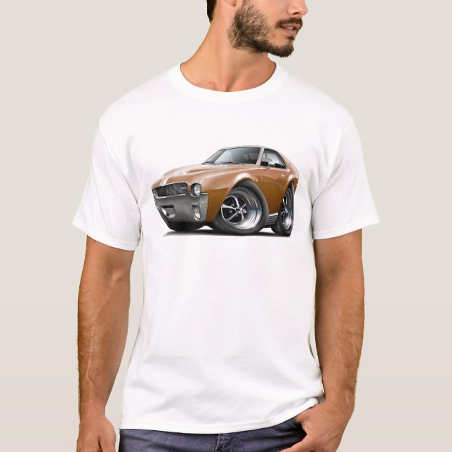 Camiseta 1968-69 carro Brown-Branco de AMX (Frente)