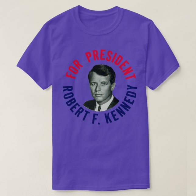 Camiseta 1968 Robert F Kennedy para Presidente (Frente do Design)