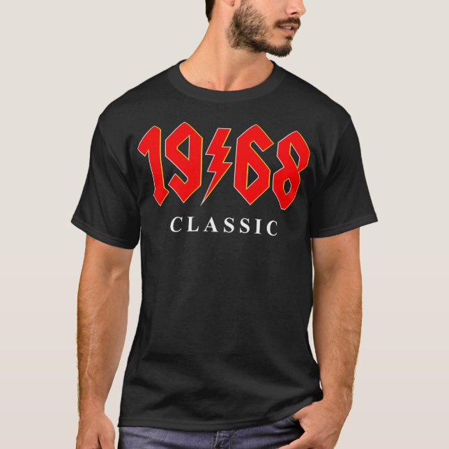 Camiseta 1968 Rock 53rd Birthday Gift for Men (Frente)
