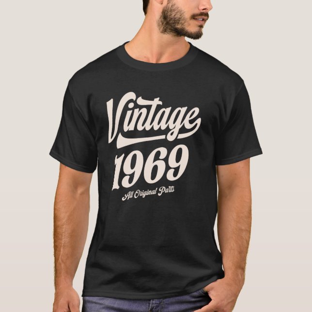 Camiseta 1969 55º Aniversário Oferece Homens de 55 Anos (Frente)