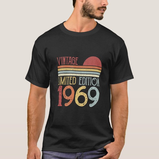 Camiseta 1969 Birthday Vintage Retro 1 (Frente)