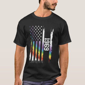 Camiseta 1969 Estados Unidos afloraram o arco-íris com band