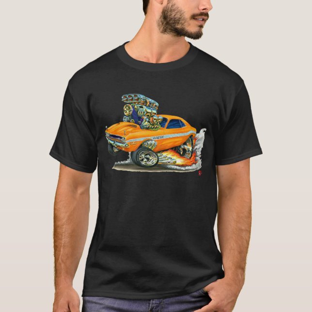 Camiseta 1970-72 carro da laranja do desafiador de Dodge (Frente)