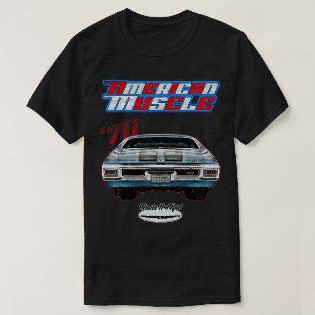 Camiseta 1970 Muscle Drag 70 HotRod Tempo Antigo Personaliz (Frente do Design)
