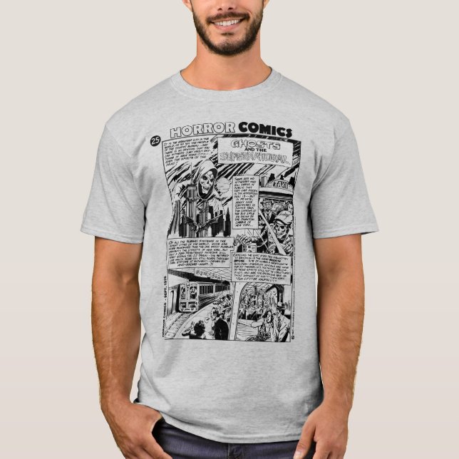 Camiseta 1970's HORROR Comics T-Shirt (Frente)