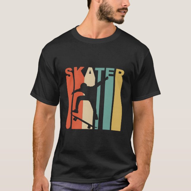 Camiseta 1970'S Style Skater Skateboarder Skateboarding (Frente)
