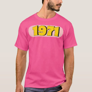 Camiseta 1971 Ano Retroativo No Estilo De Arte Pop 70S