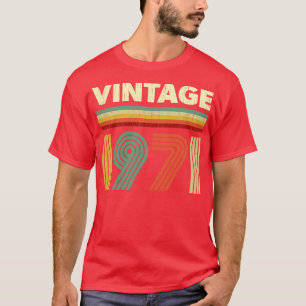 Camiseta 1971 Birthday Vintage Retro 50 anos Design