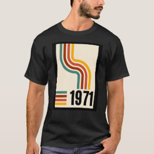 Camiseta 1971 Retro Stripe Rainbow 54º Aniversário