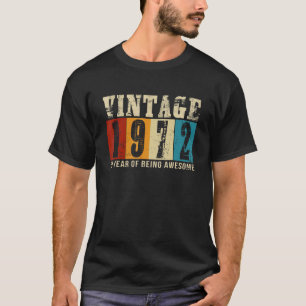 Camiseta 1972 Aniversário Vintage 50º Aniversário 50 Anos