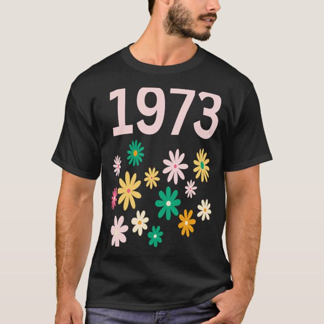 Camiseta 1973 Flores Pró-Roe Flores Verdes Graves (Frente)