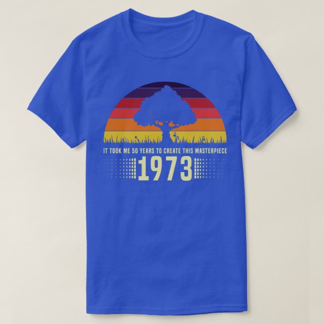 Camiseta 1973: Prata-estrela do Sol 50º Aniversário (Frente do Design)