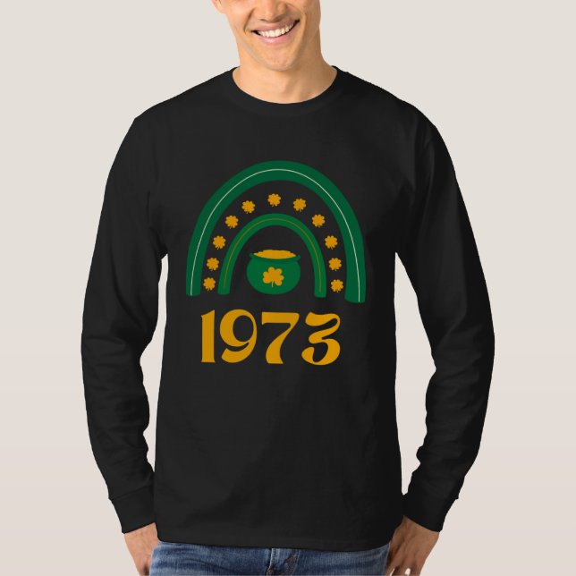 Camiseta 1973 Pro Choice St Patrick s Day Irish Shamrock Fe (Frente)