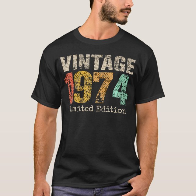 Camiseta 1974 50º Aniversário De 50 Anos (Frente)