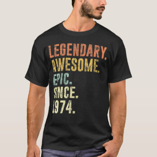 Camiseta 1974 Engraçado 48ª Ideia De Aniversário Para 48 An