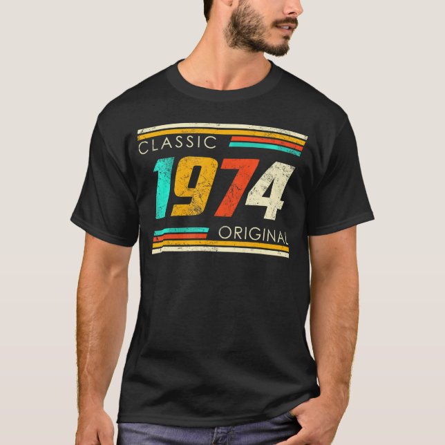 Camiseta 1974 Feita Em 1974 Com 50 Anos De Idade (Frente)